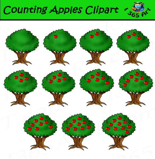 counting clipart apples