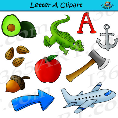 letter A objects clipart