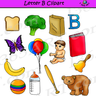 Letter B clipart objects