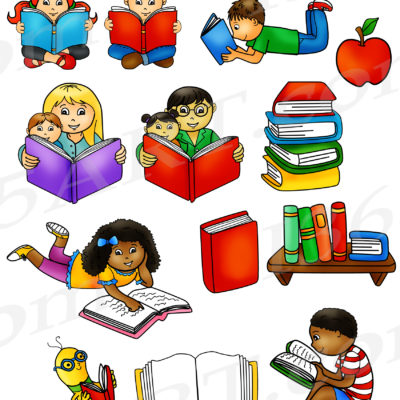 Reading Kids Clipart