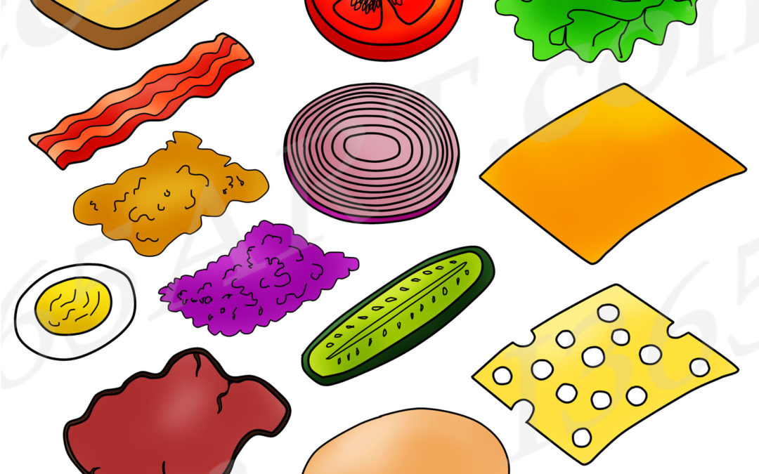 Build Sandwich Clipart Set – Sandwich Maker Clip art