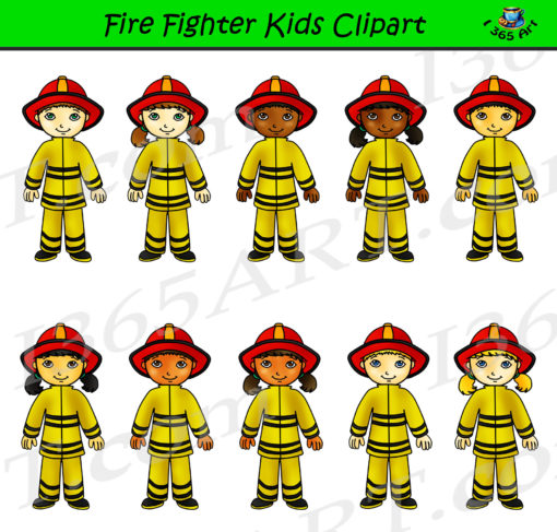 firefighter clipart kids