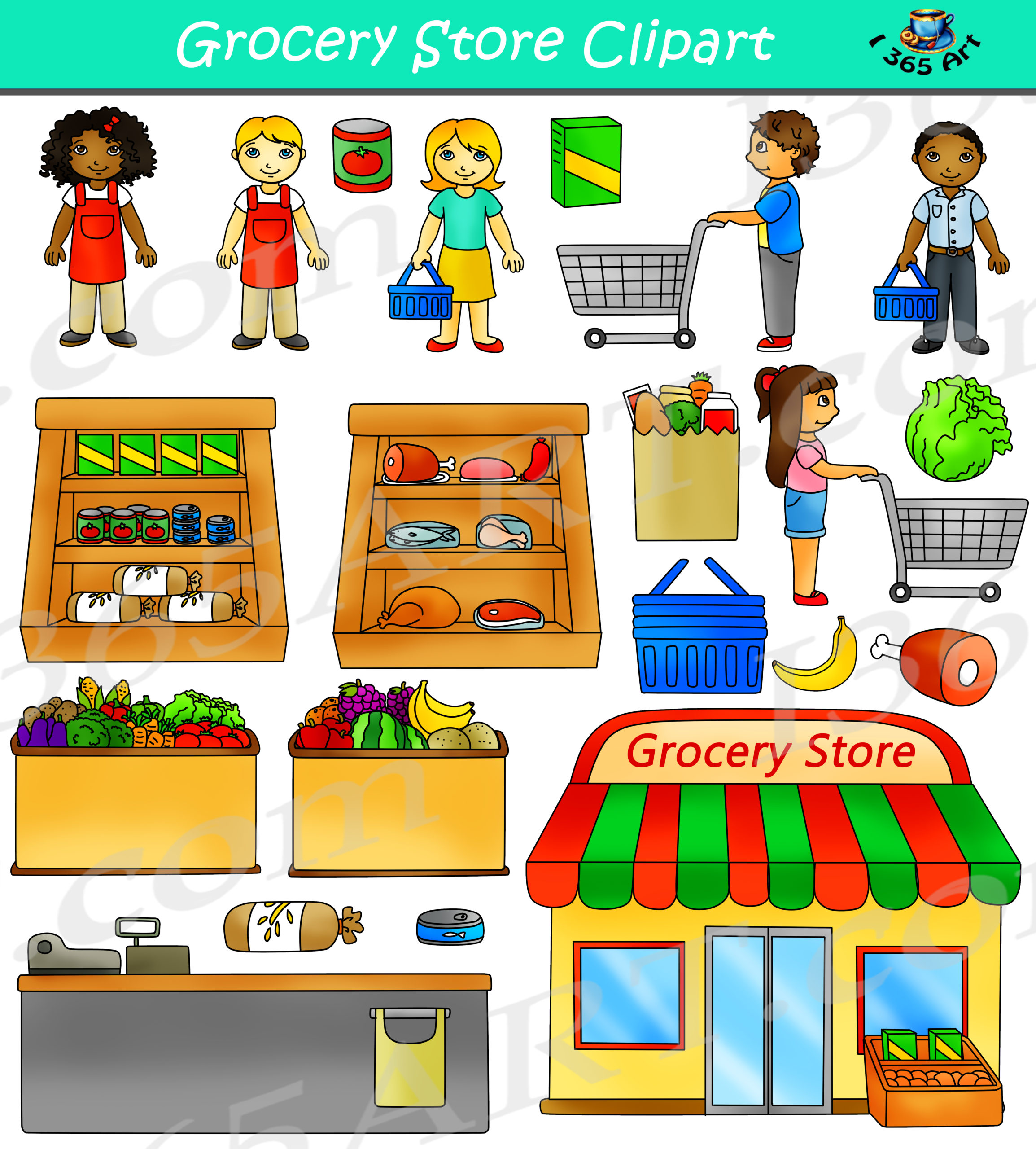 Grocery Store Clipart Commercial - Clipart 4 School