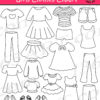 Girls Clothes Clipart Set Dress Up Clip Art - School Clipart