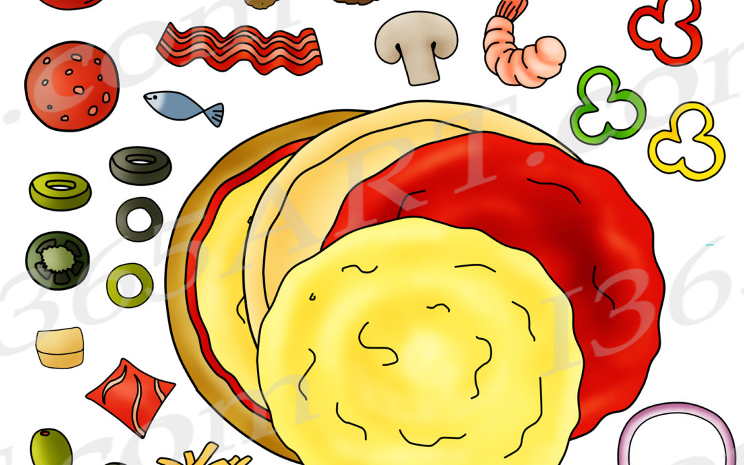 Build a Pizza Clipart Set