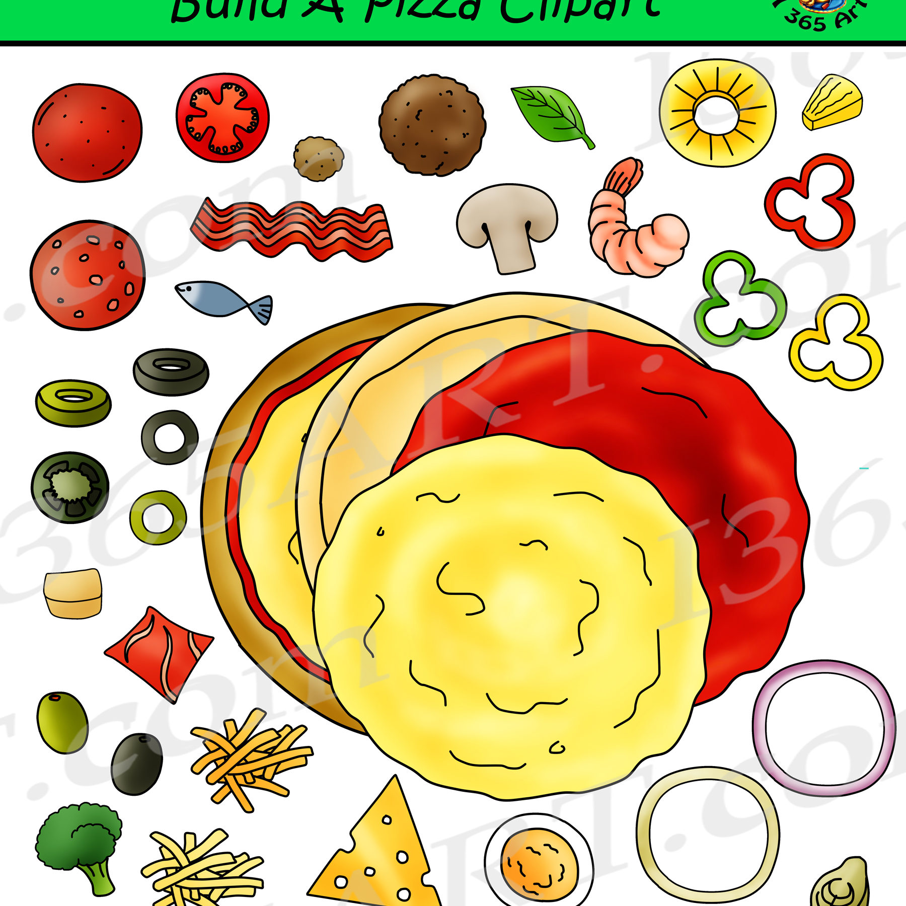 pizza toppings clipart Archives Clipart 4 School