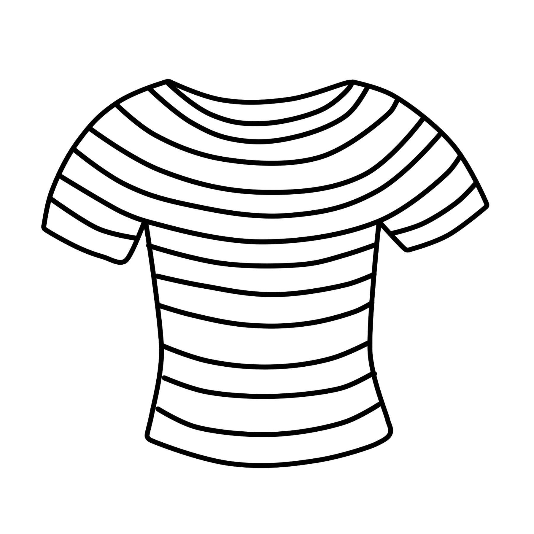 Esquema Camiseta Desnuda Para Colorear Sobre Fondo Blanco, 54 OFF