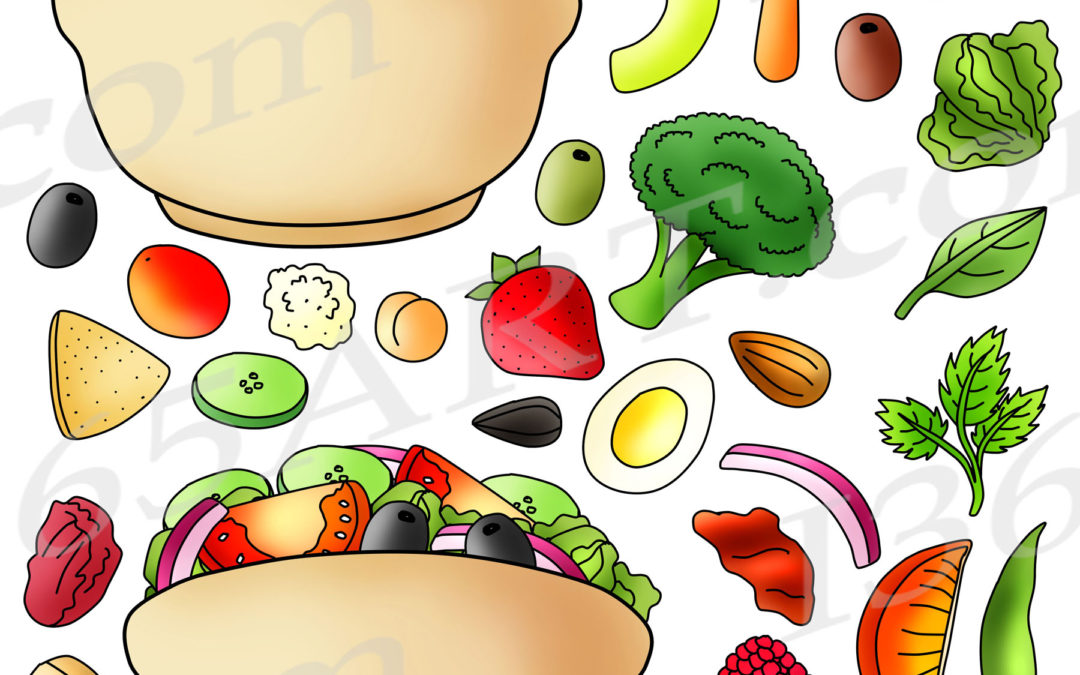 Build A Salad Clipart Graphics Commercial Download