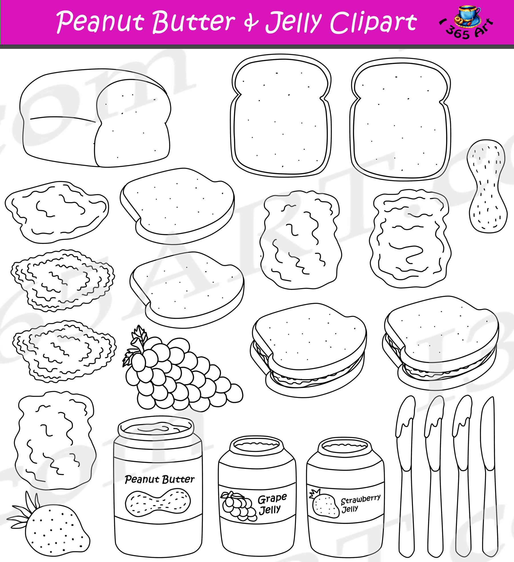 peanut butter and jelly clip art