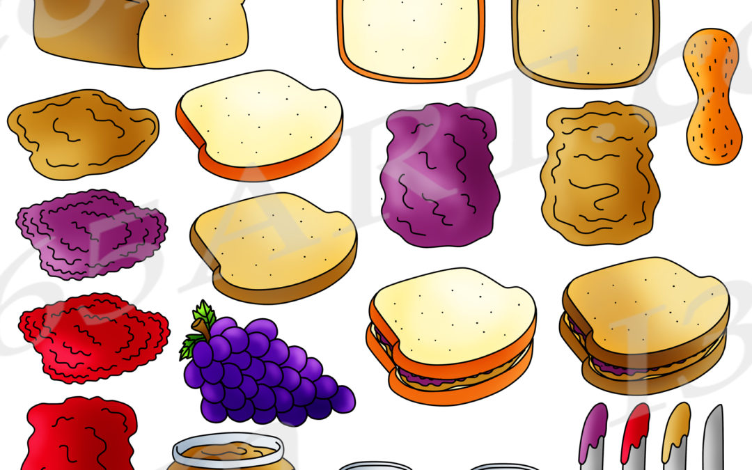 Peanut Butter Jelly Clipart Maker Graphics Commercial Download