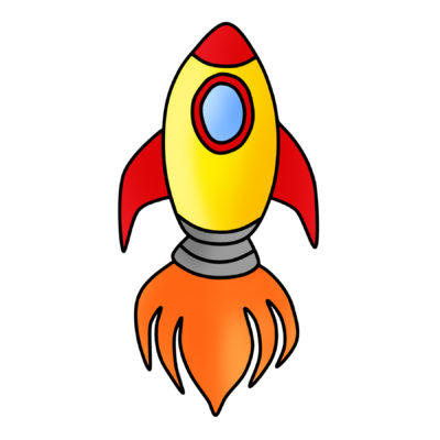 free space rocket clipart