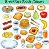Breakfast Foods Clipart Bundle - Breakfast Clipart Graphics - Clipart 4 ...