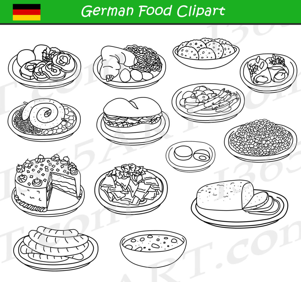 German Food Clipart Bundle Pack - Clipart 4 School