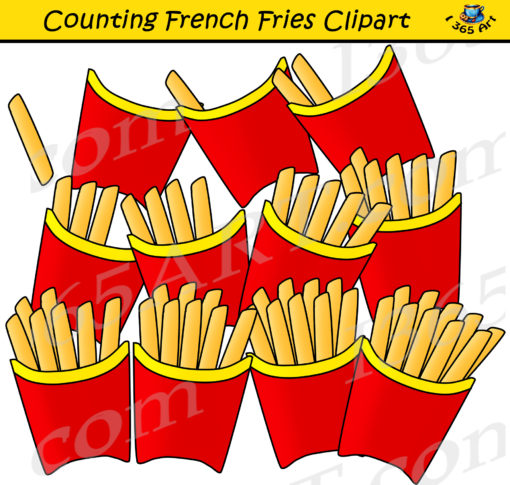 counting french fries clipart