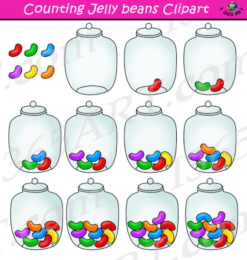 counting jelly beans clipart