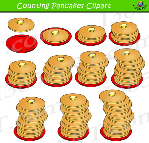 counting pancakes clipart