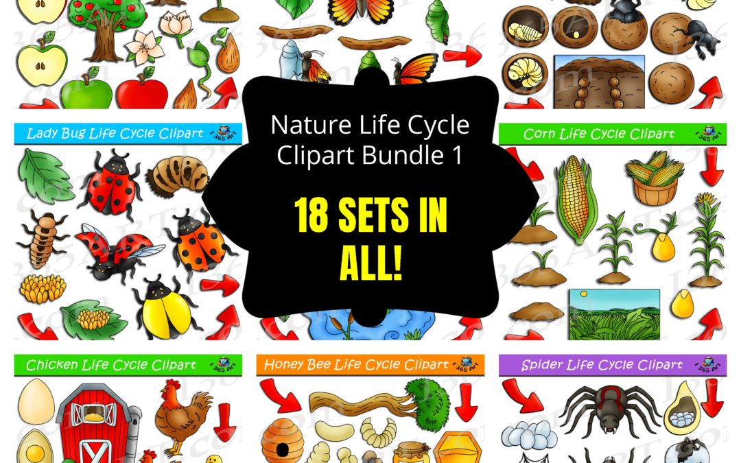 Nature Life Cycle Clipart Bundle #1 – Get 18 Sets in all!
