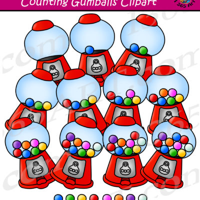 counting gumballs clipart