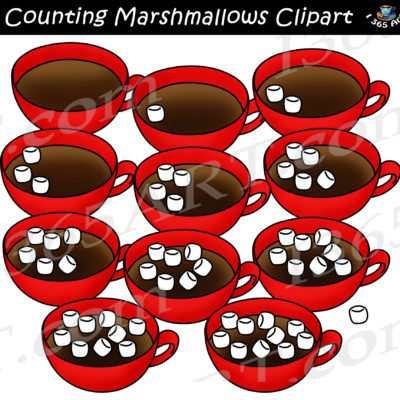 counting marshmallows clipart