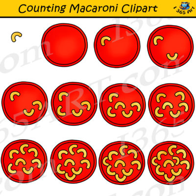 counting macaroni clipart