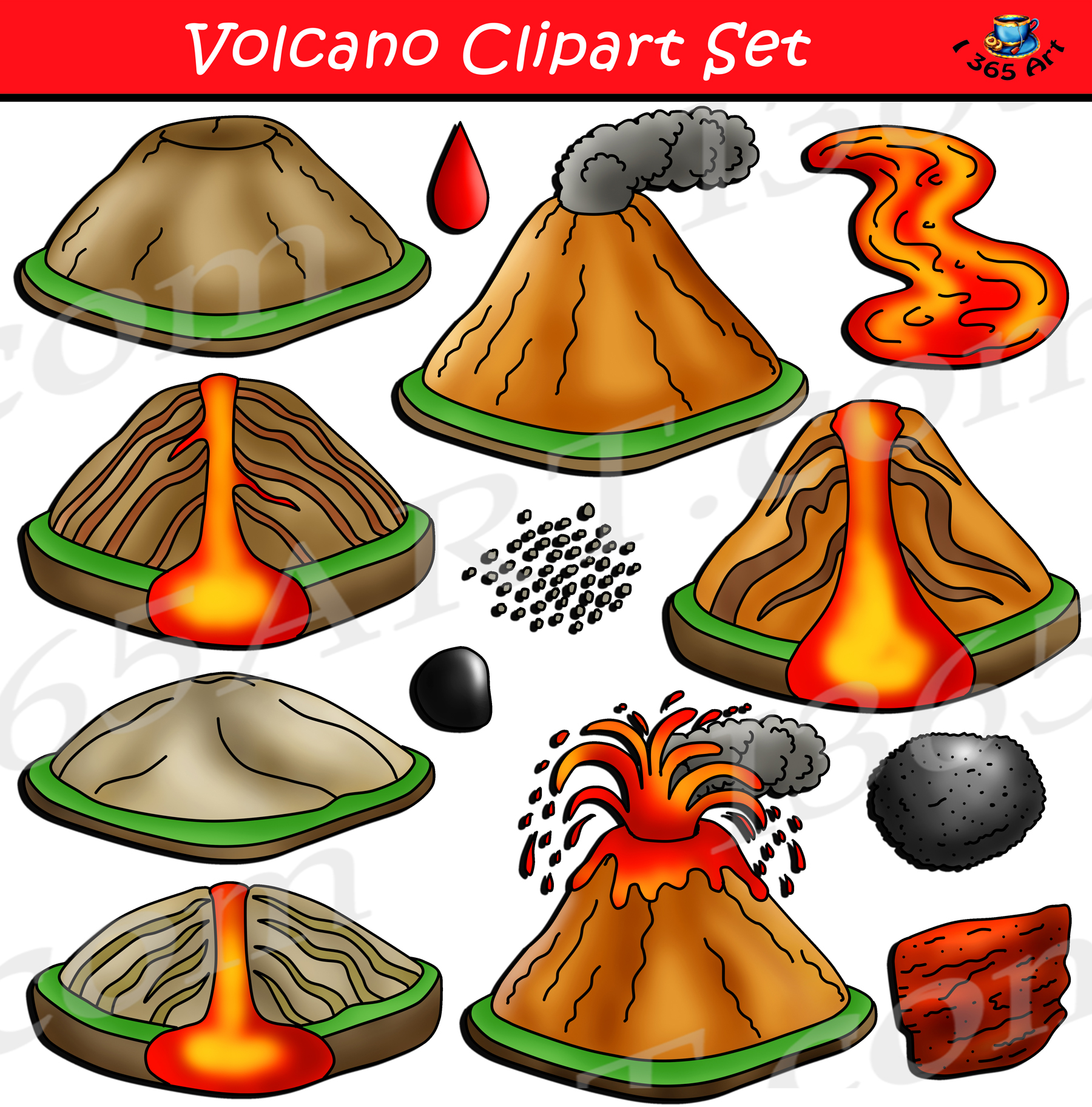 volcanoes clipart