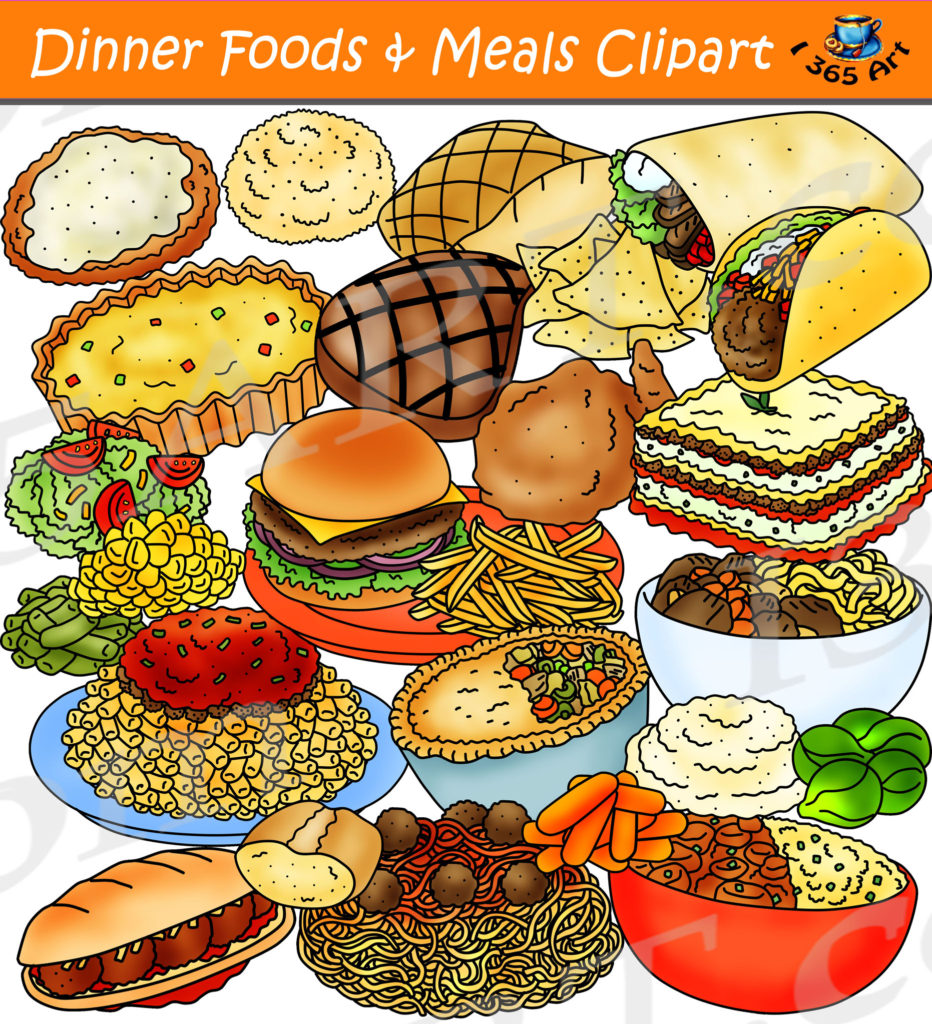 Dinner Foods Clipart - Dinner & Meals Clipart Download ...