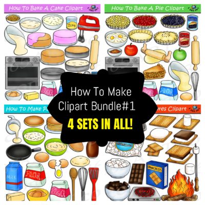 How to make foods clipart bundle