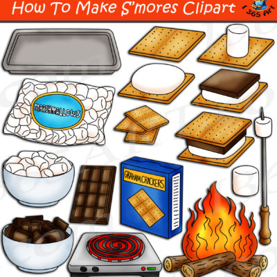 How to make s'mores clipart
