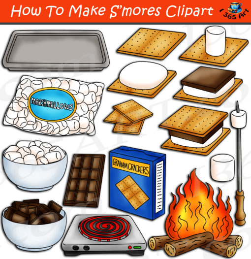How to make s'mores clipart