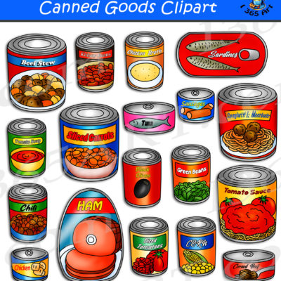 Canned goods clipart