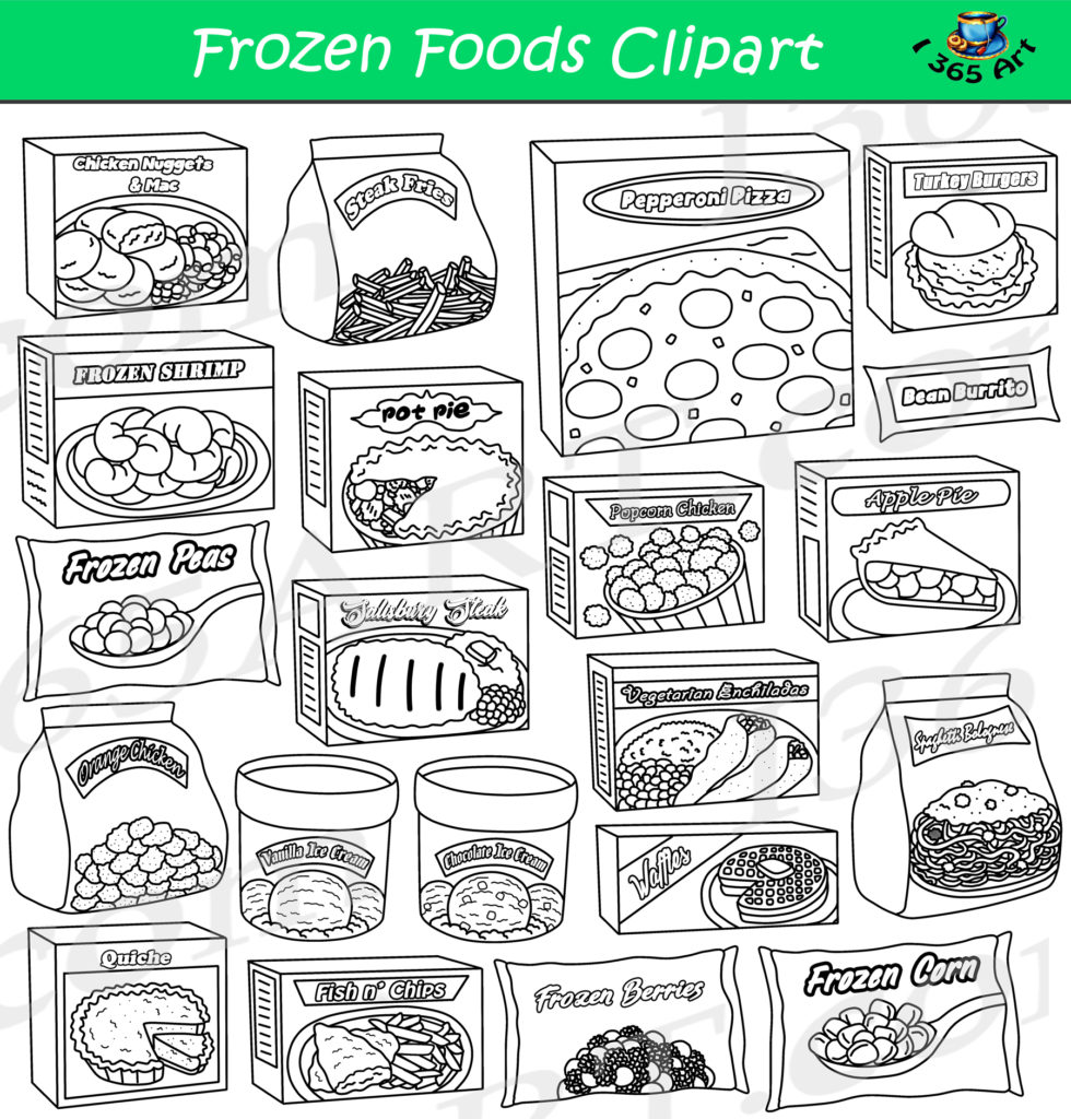 Frozen Foods Clipart Set Download - Clipart 4 School