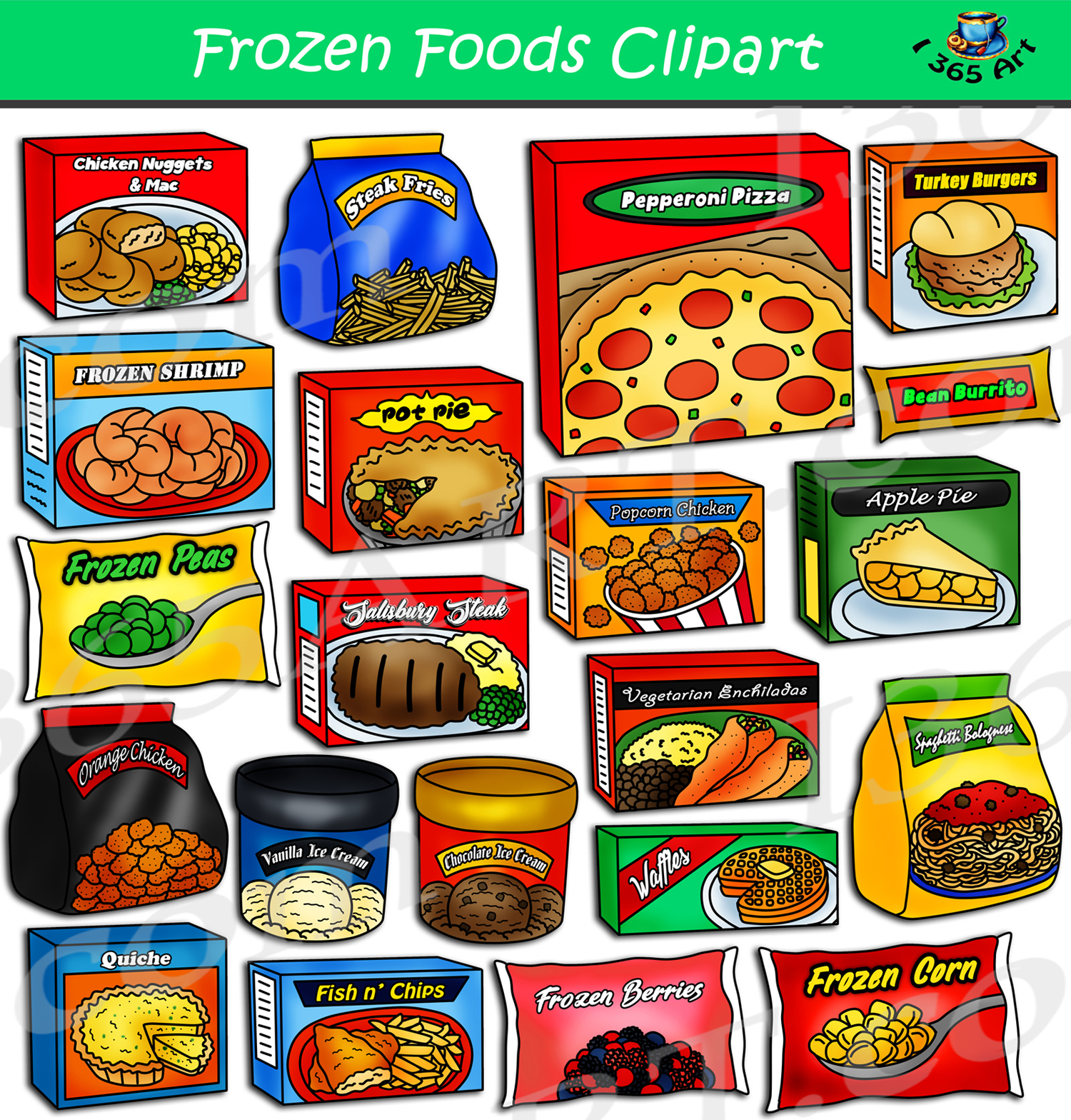 Boxed Food Clipart