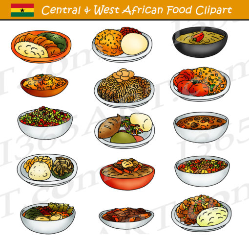 Central and Western African Food Clipart