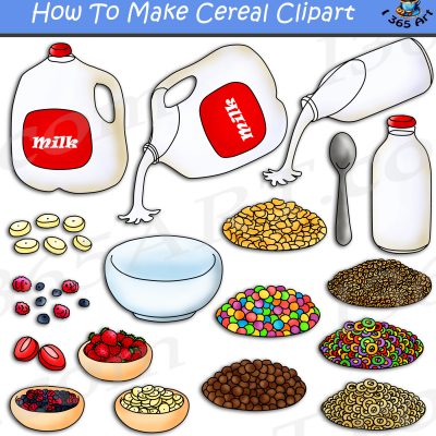 how to make cereal clipart