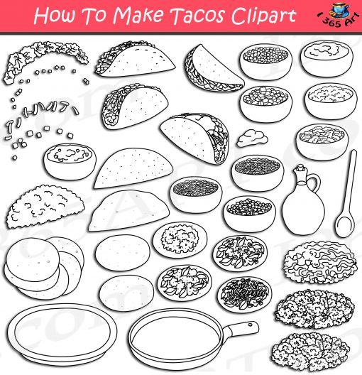 How To Make Tacos Clipart