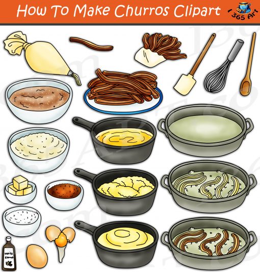 How To Make Churros Clipart