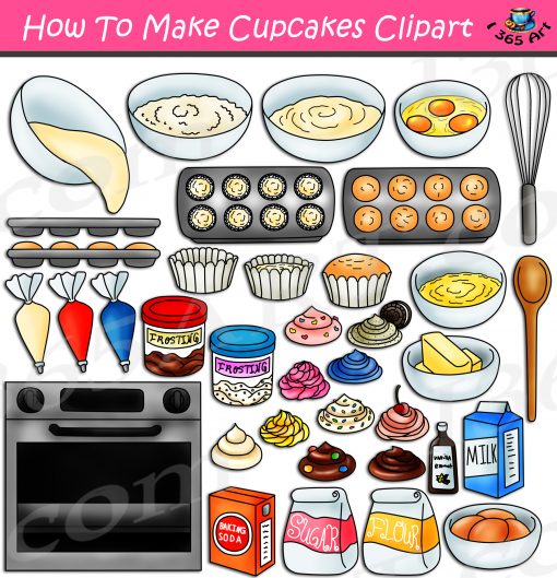 How To Make Cupcakes Clipart