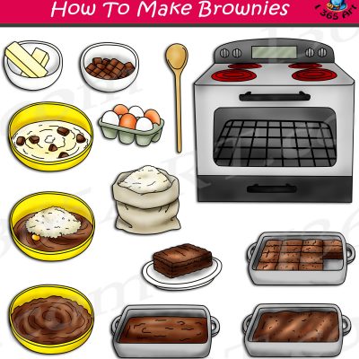 How To Make Brownies Clipart