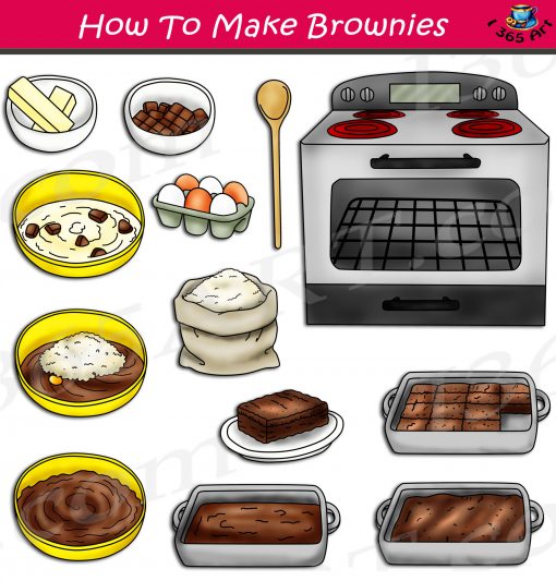 How To Make Brownies Clipart