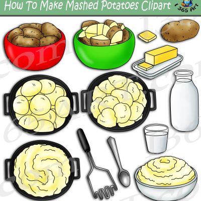 How To Make Mashed Potatoes Clipart