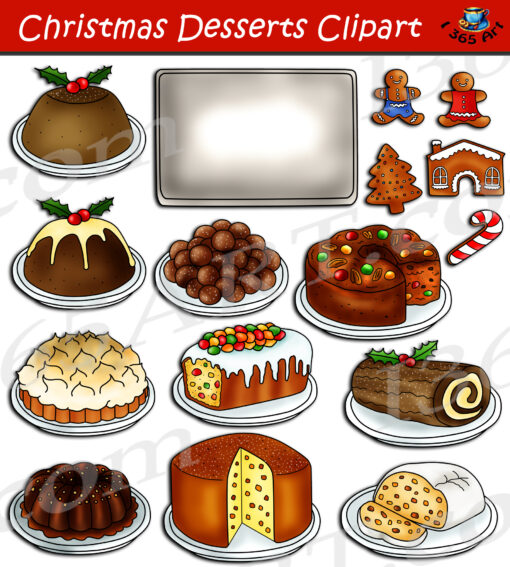 Christmas Desserts Clipart