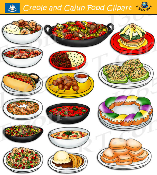Creole and Cajun Food Clipart