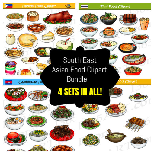 South East Asian Food Clipart Bundle