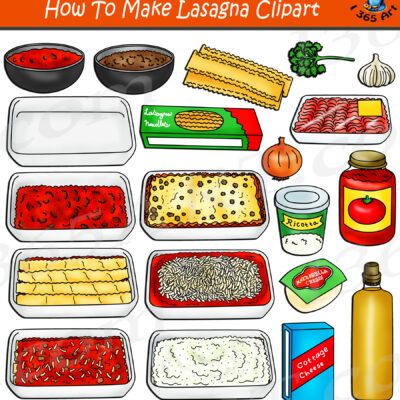 How To Make Lasagna Clipart