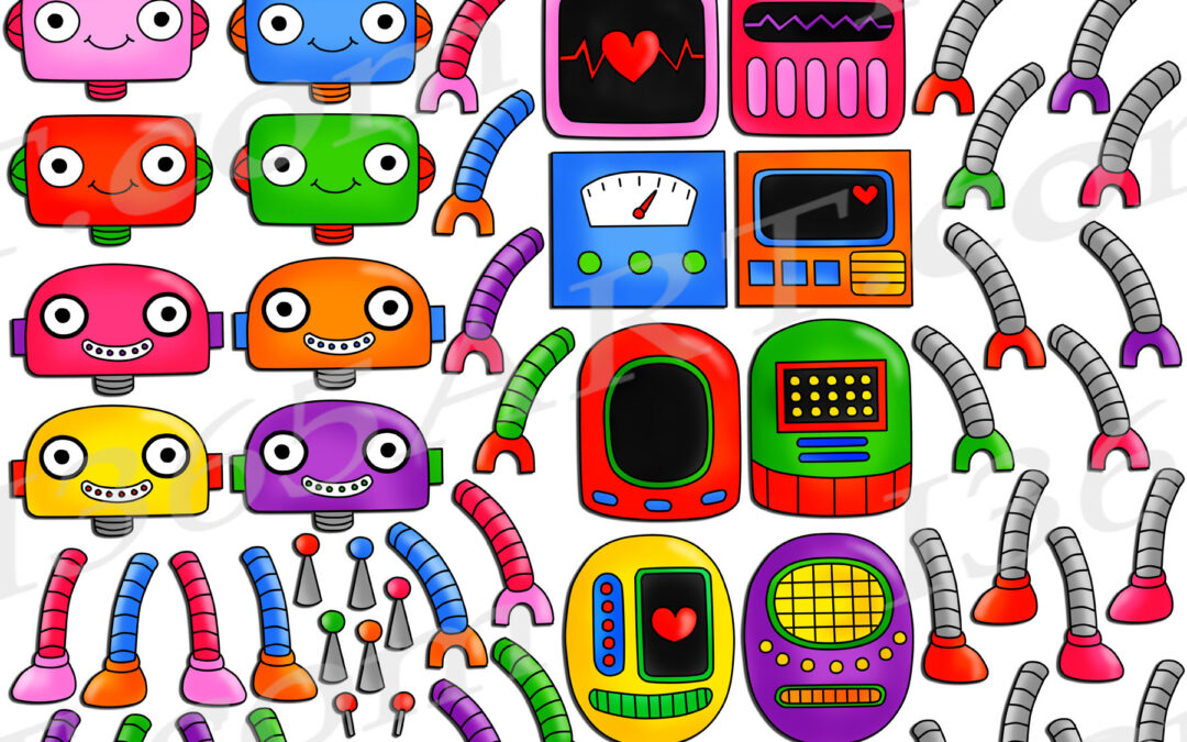 Build A Robot Clipart Set Download