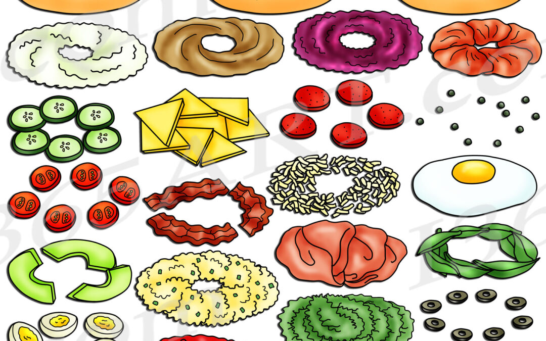 Build A Bagel Clipart Commercial Download