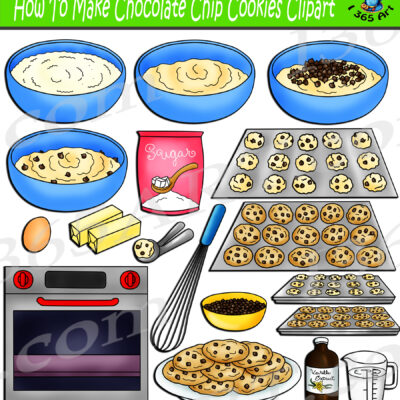 How To Make Chocolate Chip Cookies Clipart