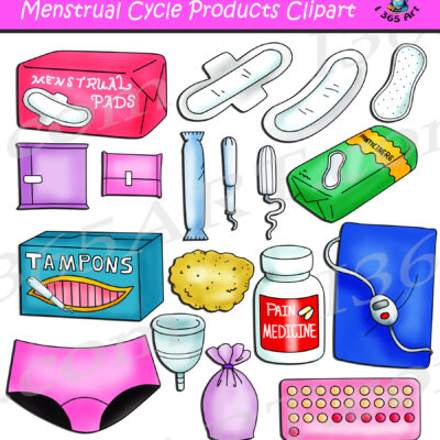 Menstrual Cycle Products Clipart