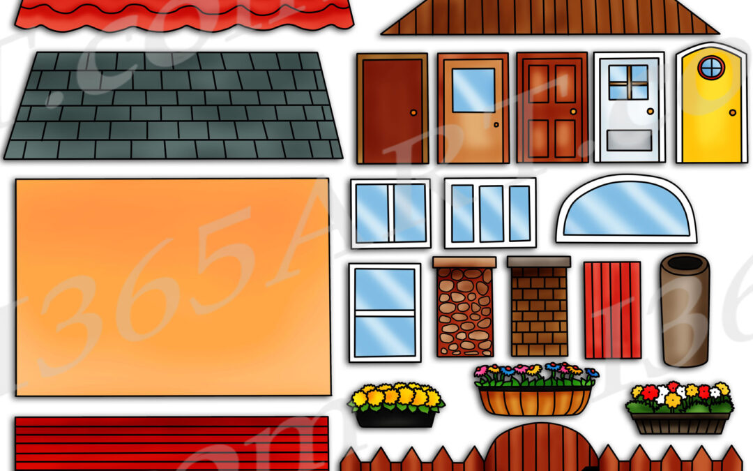 Build A House Clipart Set Download