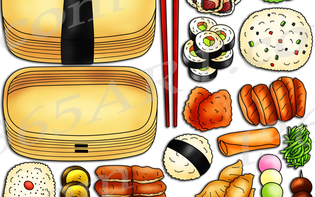 Build A Bento Box Clipart Set Commercial Download